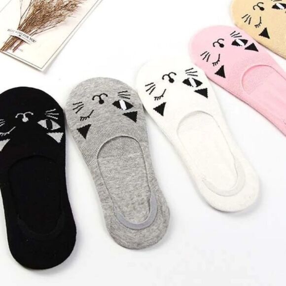 𝅺cat no show socks with inner ankle grip - Picture 2 of 2